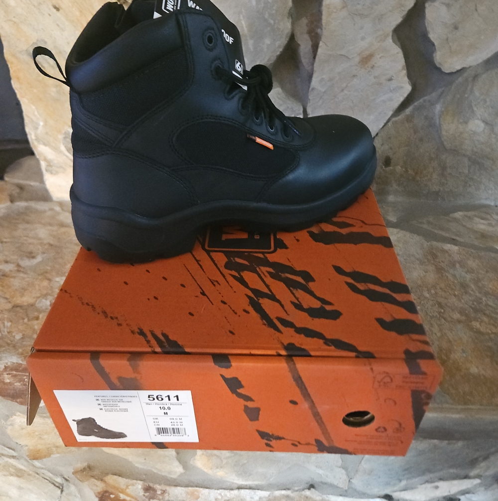 Black Men's Work Boot Lace-Up Ankle Boot